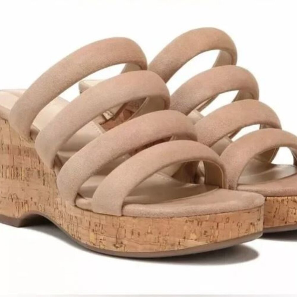 NWT Sam Edelman Women's Yuki Platform Wedge Sandal Golden Caramel - Picture 2 of 15